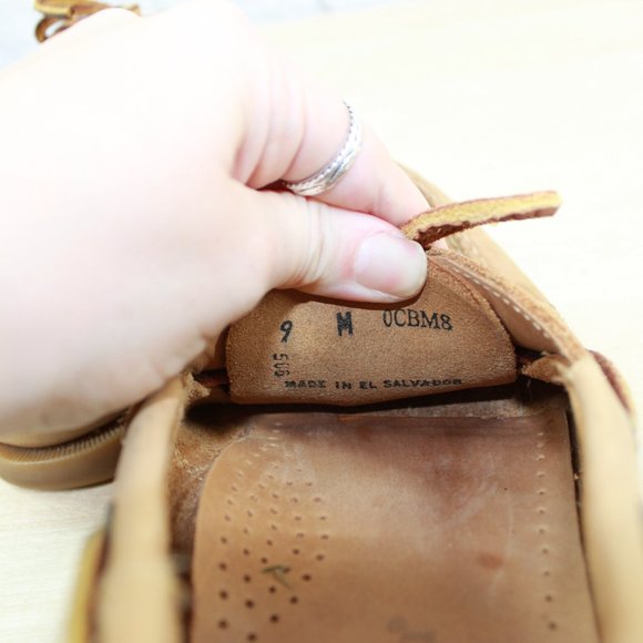 LL BEAN Brown Suede Boating Moccasins Loafer Shoes - Picture 7 of 9